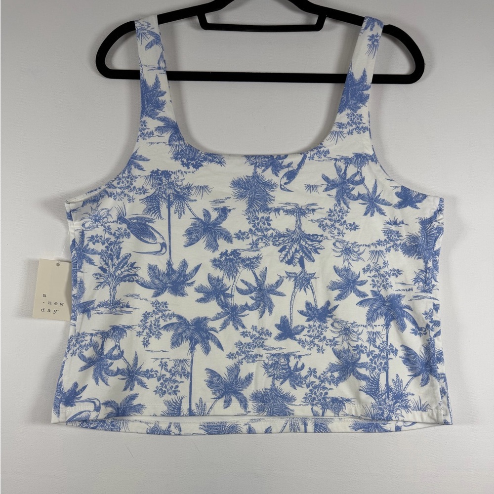 A New Day™ Women's Sculpt Square Tank Top - Blue Toile XL - Picture 11 of 12